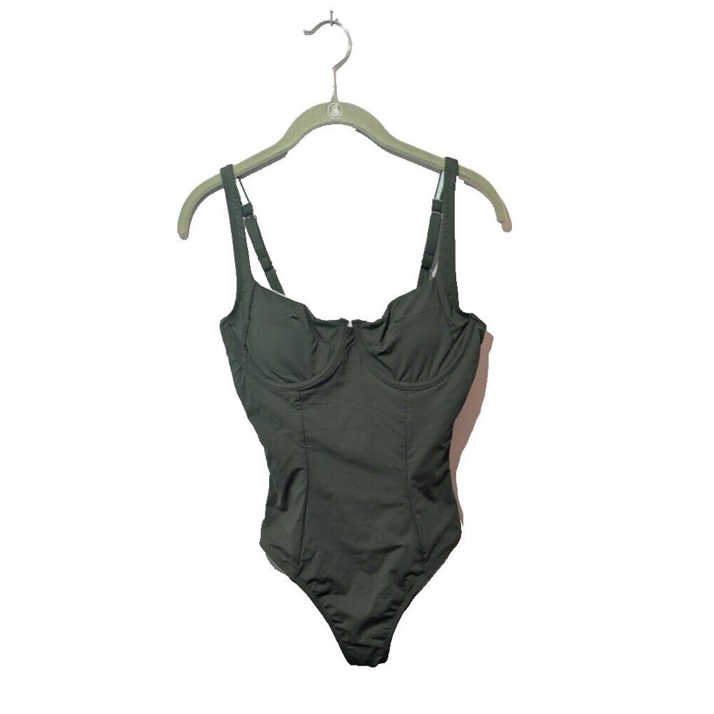 Cupshe Women's One-Piece Swimsuit Size M Green Underwire NWT